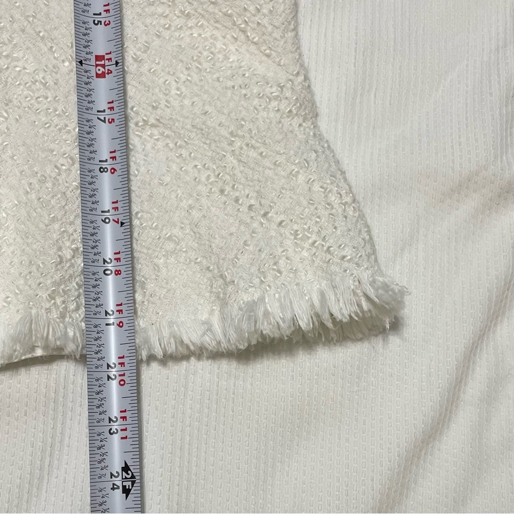 White House Black Market White Mini Pencil Skirt Ruffled - Picture 5 of 5